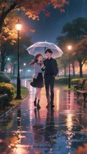雨の公園