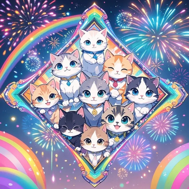 虹色子猫達