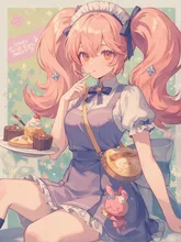お菓子が大好きな妹 — V豚さんのAIイラスト