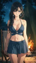 夏のキャンプ女子 — もっさんさんのAIイラスト