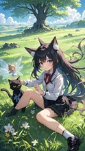 猫耳娘と妖精
