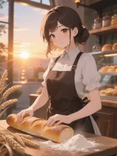 朝焼けのパン屋さん·チャレンジ の投稿作品