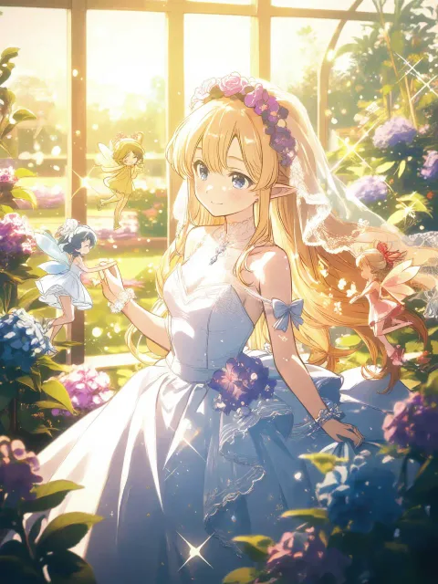Bride、flower crown、greenhouse - 六月の花嫁