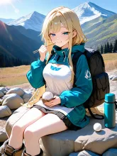 真夏の山ガール·頂で弾ける、健康的な色気 の投稿作品