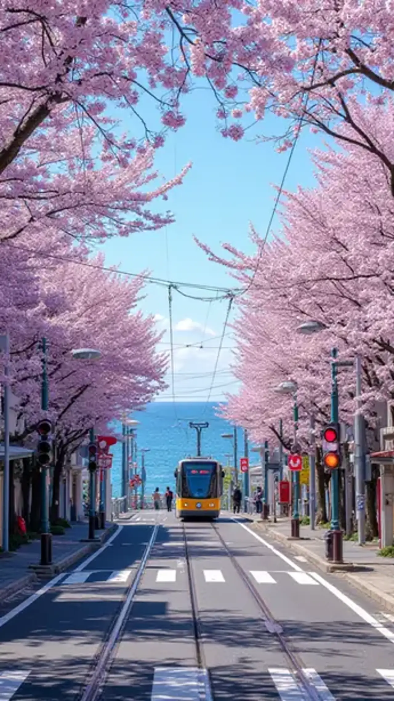 Amidst dappled cherry blossoms, love blooms quietly on the c…