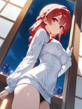 白いニットが包むもの