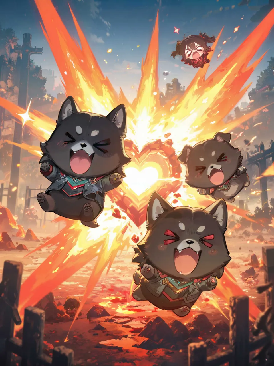 なんの爆発！？