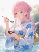 打ち水してたら、水に入っちゃった