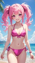 ピンク髪ツインテ嬢💕