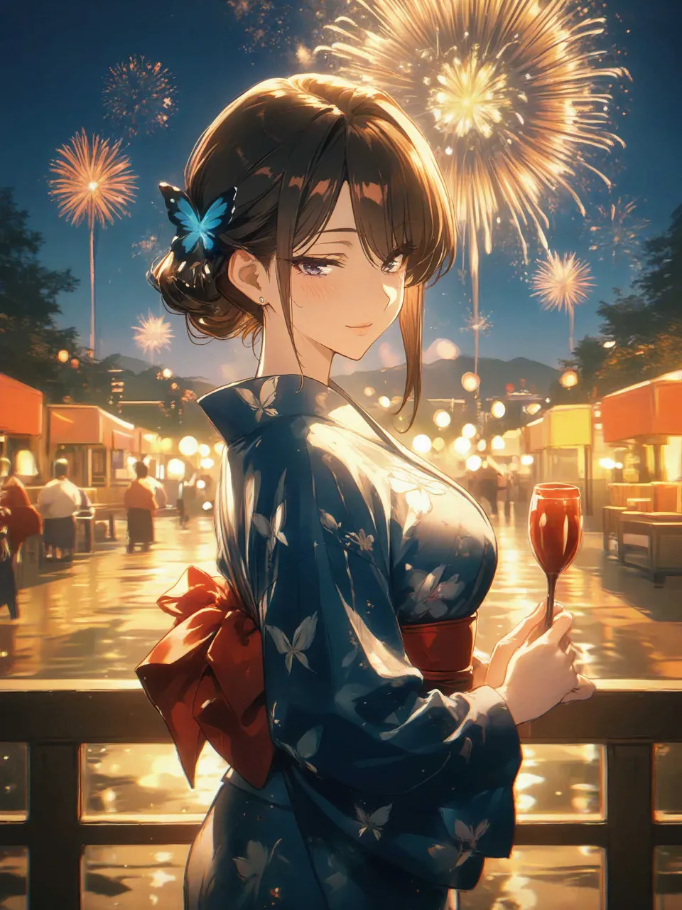 お酒を飲みながら — AI art on SUPPART