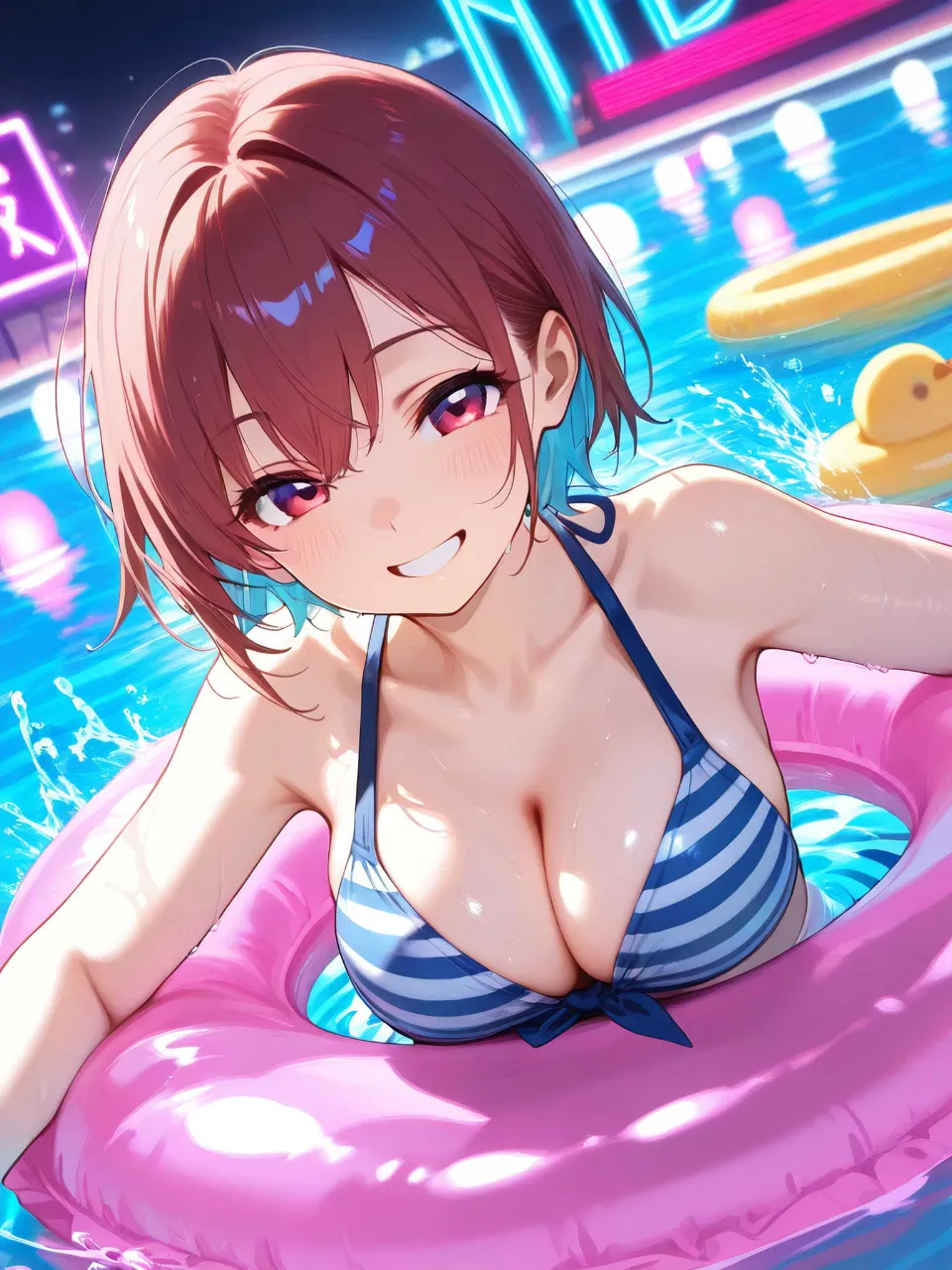 真夏のナイトプール