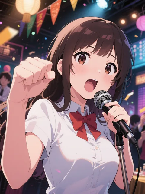 演歌熱唱中