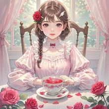 約束のローズティー — 茶畑まつりさんのAIイラスト
