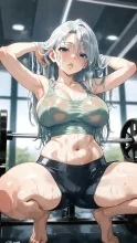筋トレ女子·汗が輝く健康美 の投稿作品