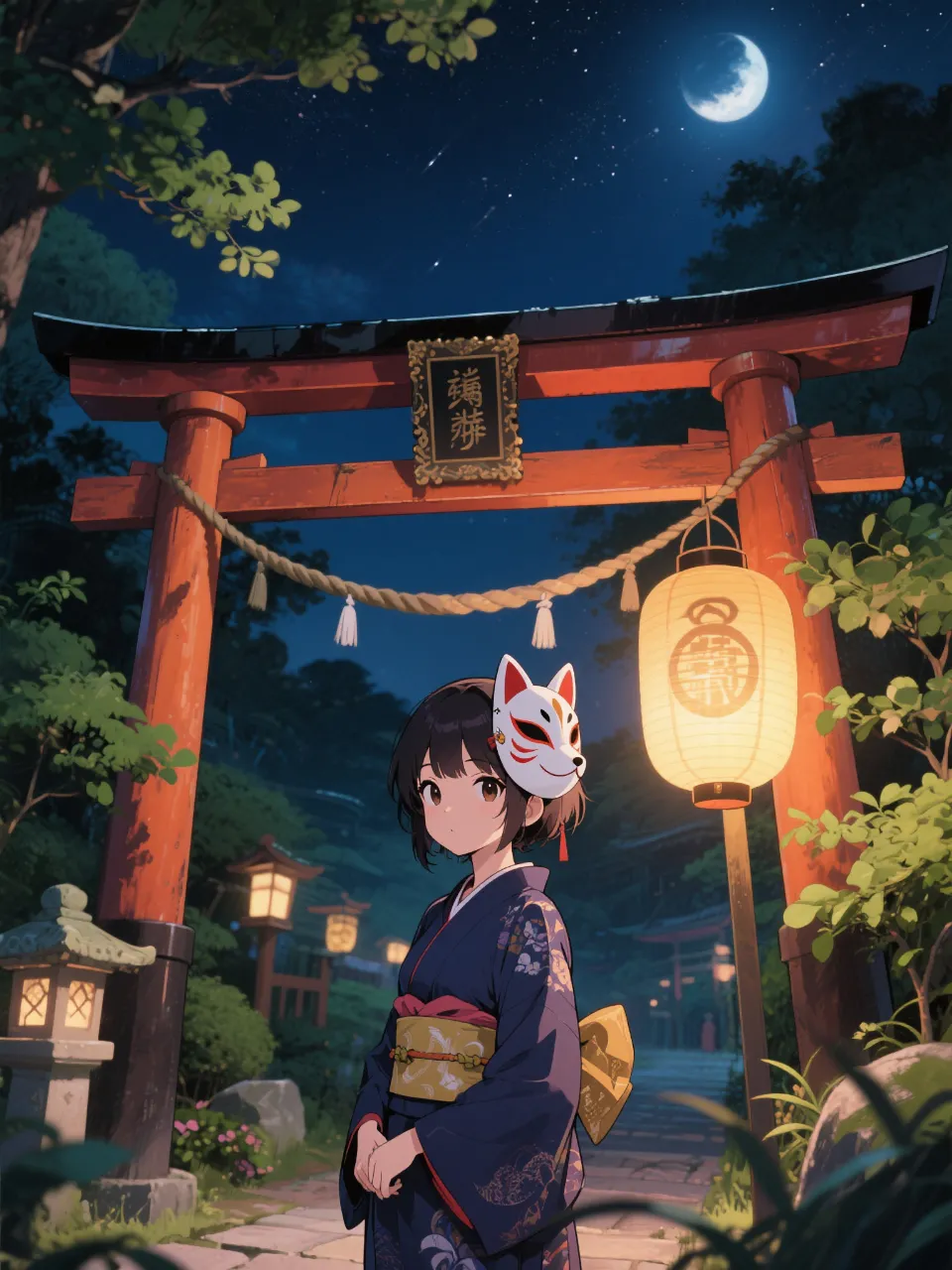新緑の神社