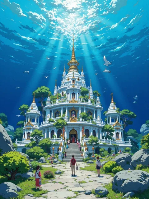 海の中、誰もいない、美しい - 画像生成チャレンジ