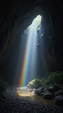 虹と洞窟