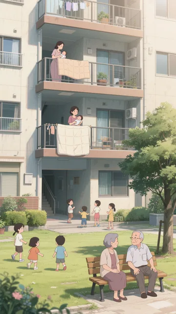 昭和レトロな団地イメージ