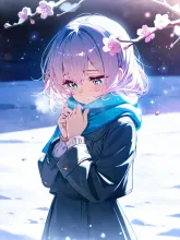 雪の上に 照れる月夜に 梅の花 折りて贈らむ 愛しき児もがも