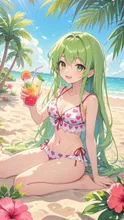 緑髪トロピカルギャル💕