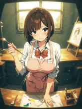 そ、そんなに見られると描きづらいよ…💦