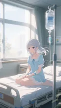 光・差し込む病室
