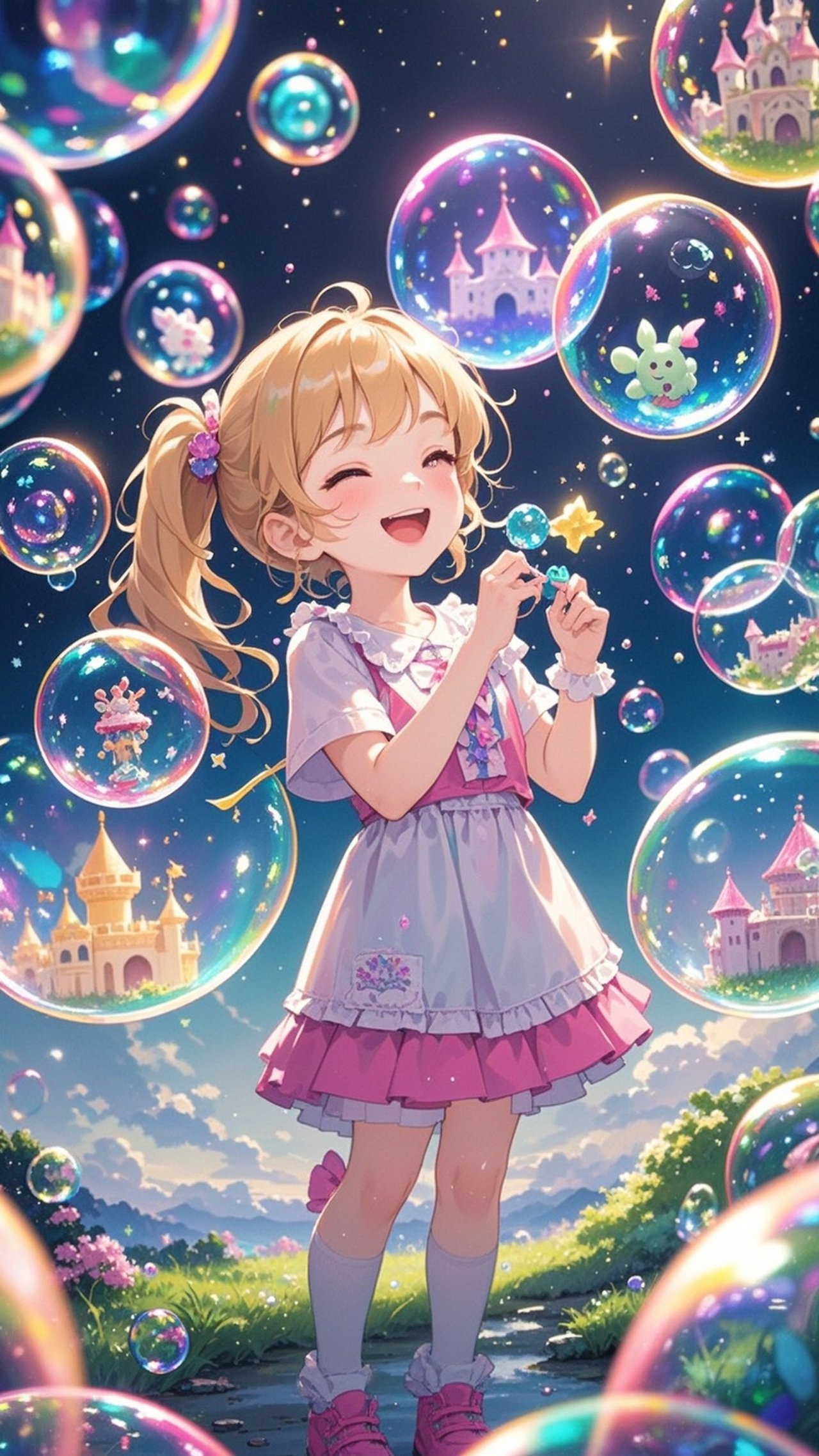 シャボン玉の中の世界