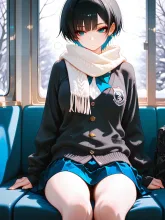 寒い日の電車