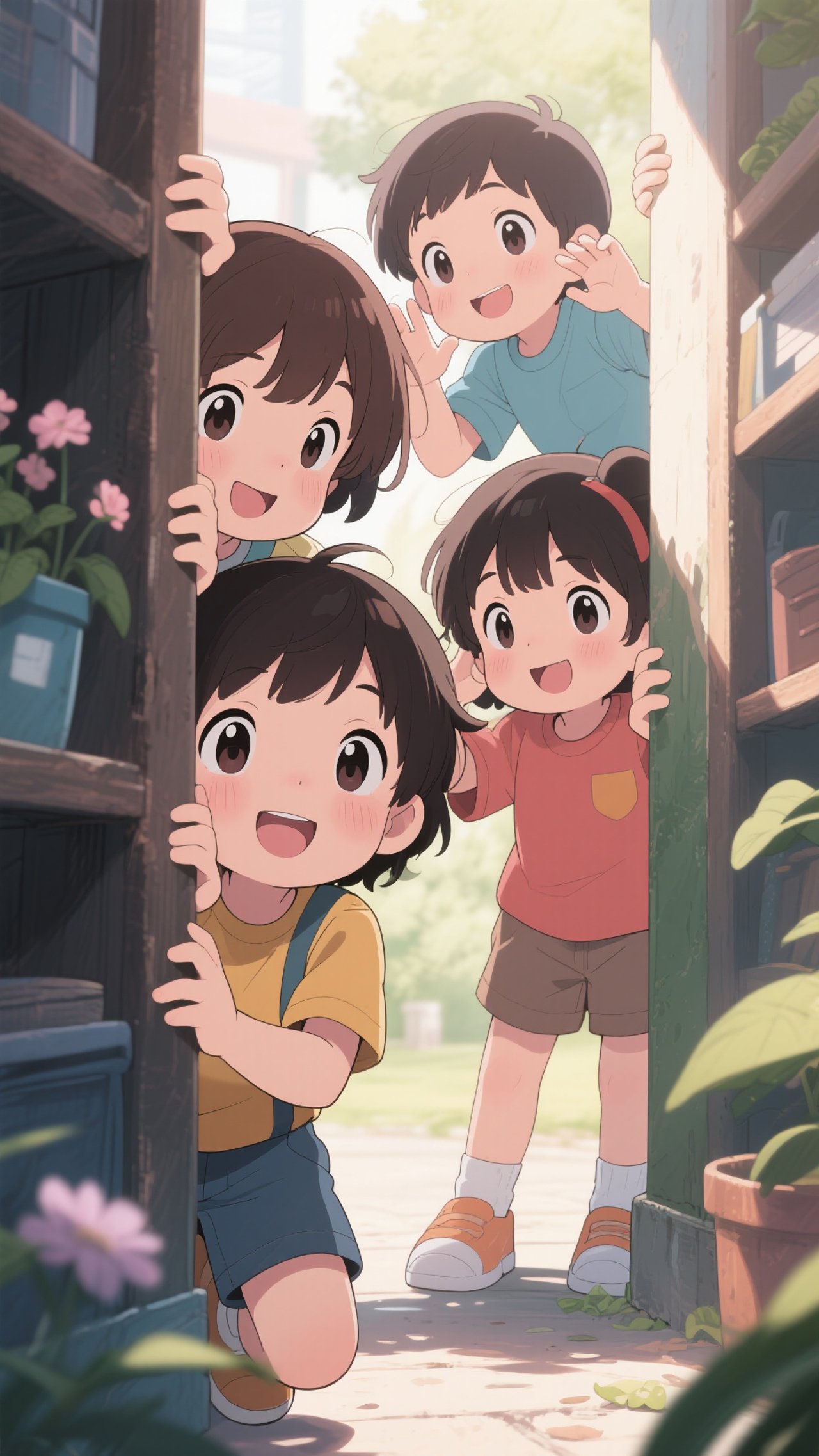 隠れ場所探し中