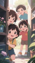 隠れ場所探し中