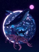 飛び出せ地球 — くまころさんのAIイラスト