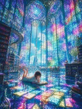 硝子に綴られた物語-Glassbound Stories — n.yukaさんのAIイラスト