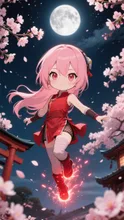 ピンク髪娘💕くノ一だから浮けるんだよ❤️