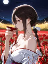 月見と花見で静かに一献