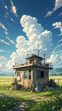 草原のボロい秘密基地