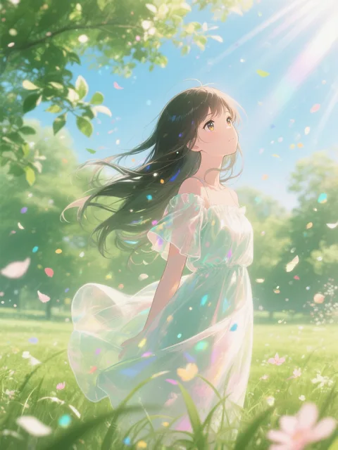 a beautiful anime girl in… - 初夏のひととき