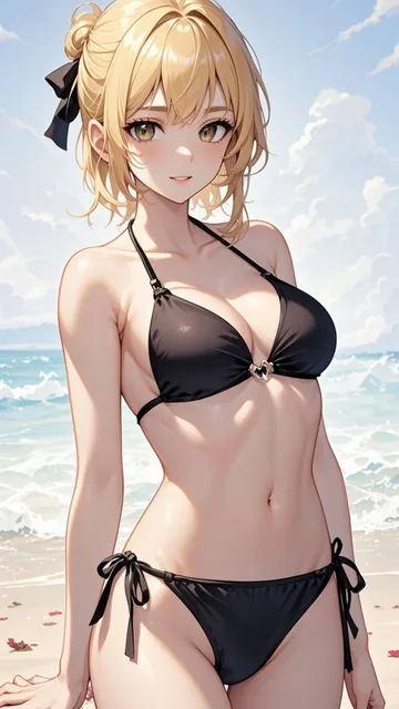 金髪のビキニのお姉さん