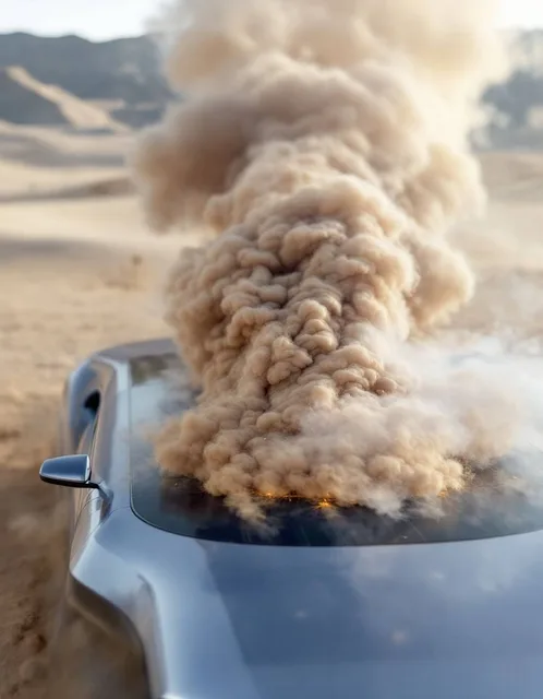 Elon Musk was cruising through the California desert in the…
