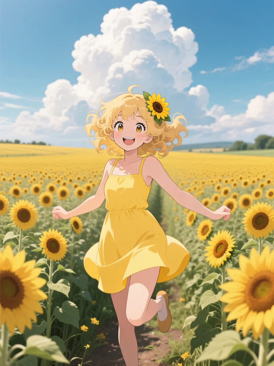 ワタシもヒマワリ…。
