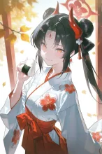 お団子ツインテールの鬼っ娘…黒