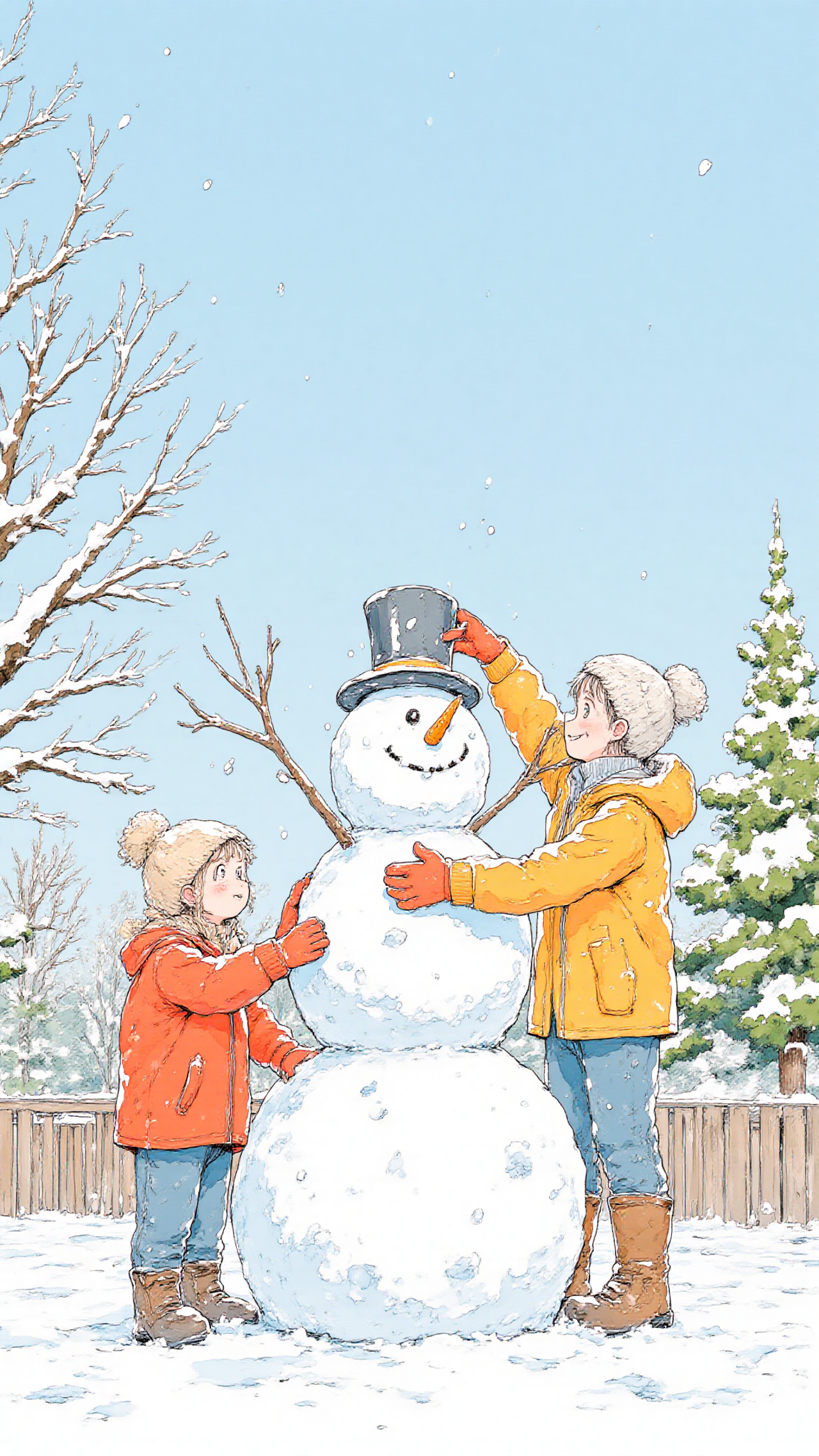 紳士な雪だるまを作ろう♪ — あずきさんのAIイラスト