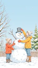 紳士な雪だるまを作ろう♪ — あずきさんのAIイラスト