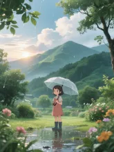 雨上がりの朝