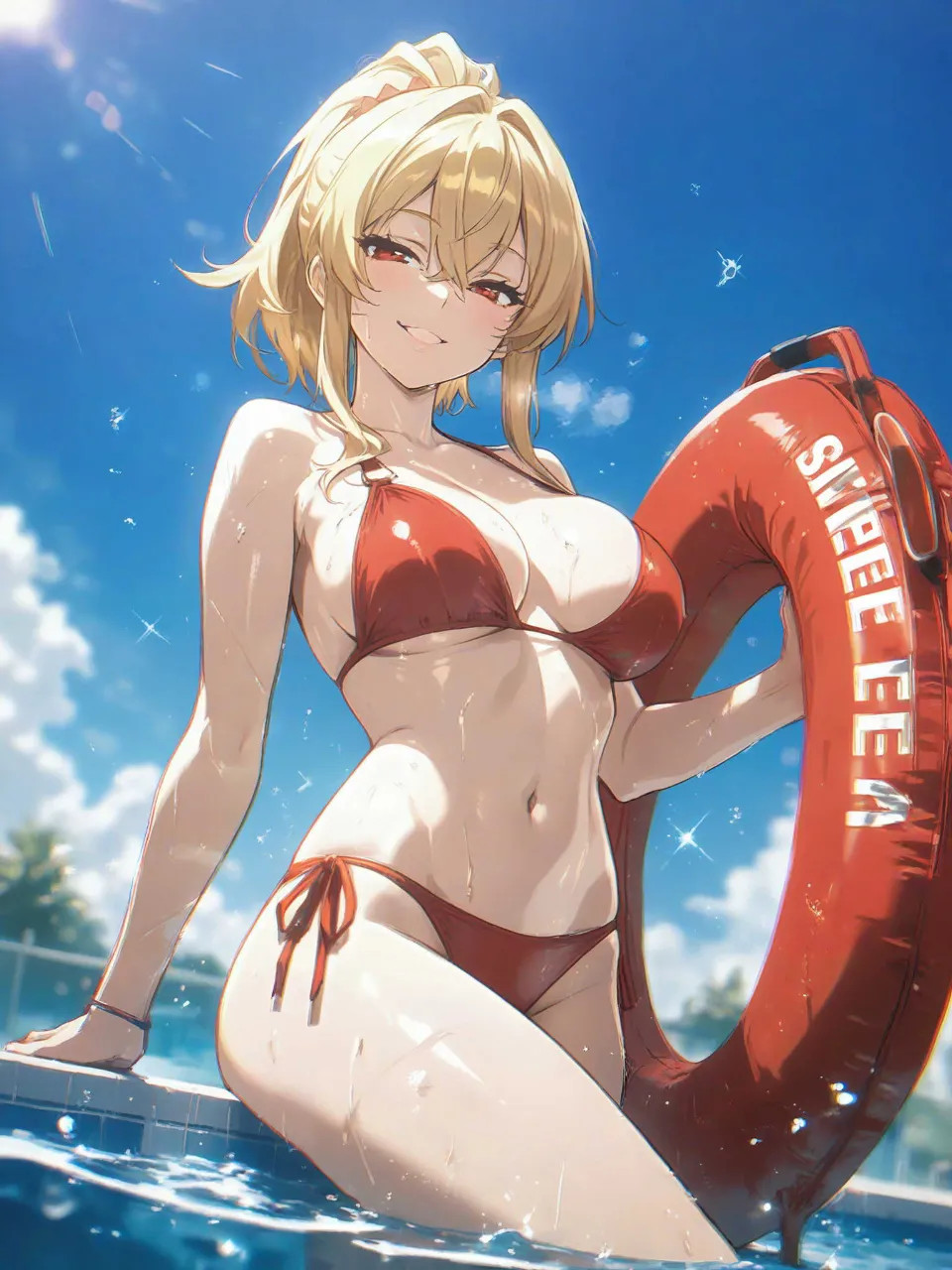 「溺れた人は⁈言ってくださいね⁈たすけま〜す❣️」
