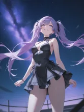 星空デートの彼女 — ぱわるぅさんのAIイラスト