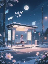 雪散る夜に