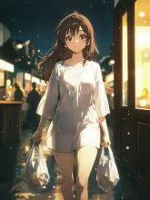 コンビニ帰りの夜·今宵チャレンジ の投稿作品