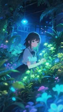 夜の発光植物
