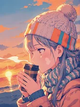 私じゃなくて初日の出を見なよって🌅