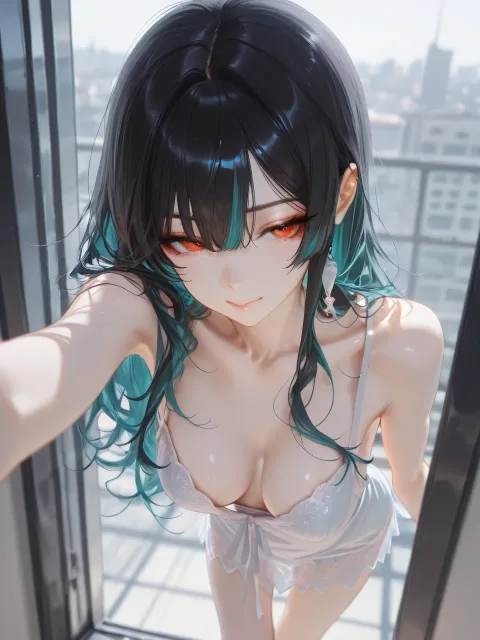 2girl 1:豊満な体つきの色っぽい成年女性;… - グラマー vs スレンダー